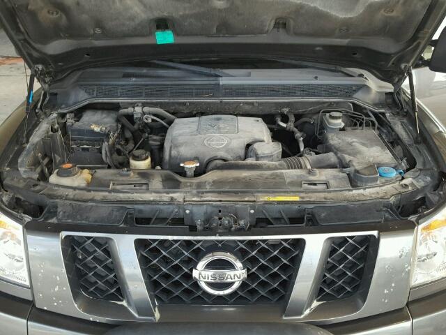 1N6AA07C68N313406 - 2008 NISSAN TITAN XE GRAY photo 7