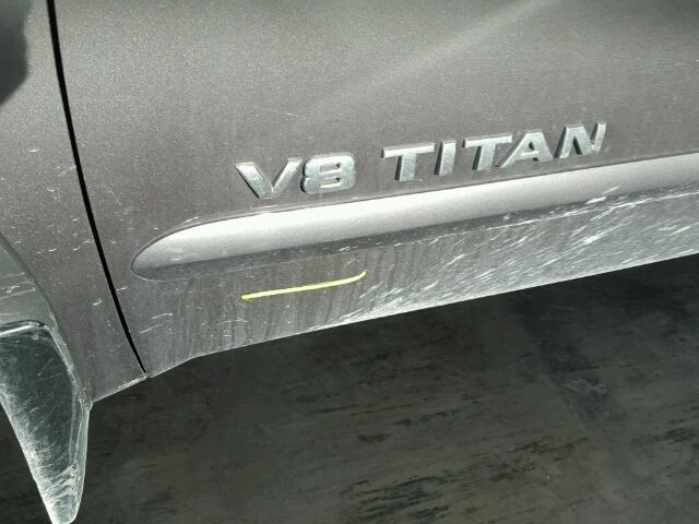 1N6AA07C68N313406 - 2008 NISSAN TITAN XE GRAY photo 9