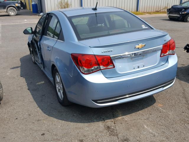 1G1PF5SC3C7133647 - 2012 CHEVROLET CRUZE LT BLUE photo 3