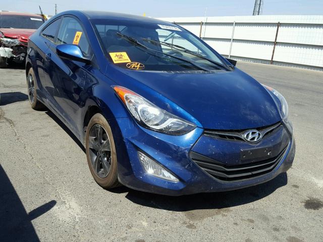 KMHDH6AE4DU010757 - 2013 HYUNDAI ELANTRA CO BLUE photo 1