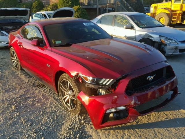 1FA6P8CF8F5304716 - 2015 FORD MUSTANG RED photo 1