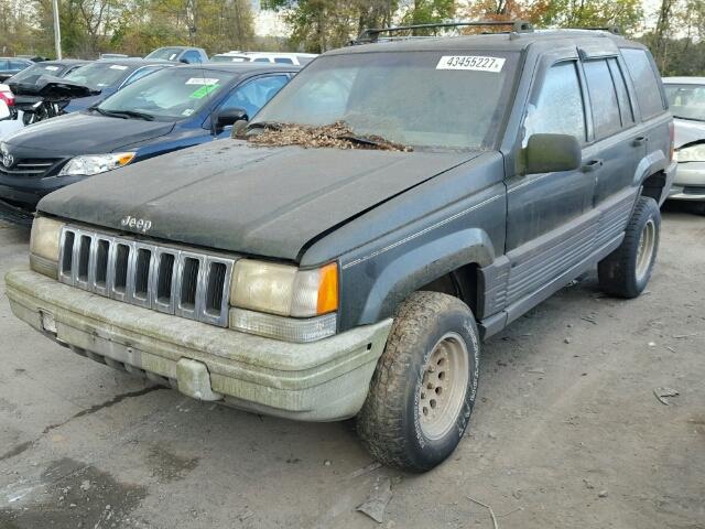 1J4GZ58S4SC597365 - 1995 JEEP GRAND CHER GREEN photo 2