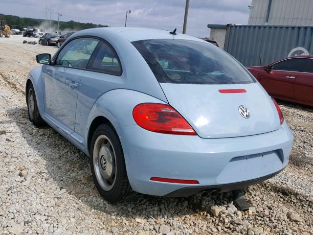 3VWJX7AT1CM607413 - 2012 VOLKSWAGEN BEETLE BLUE photo 3