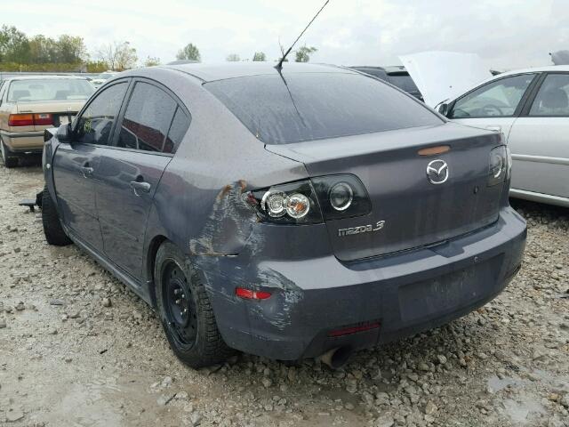 JM1BK323571658638 - 2007 MAZDA 3 S GRAY photo 3