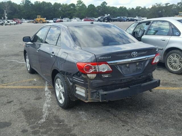 5YFBU4EE3DP180918 - 2013 TOYOTA COROLLA BA GRAY photo 3