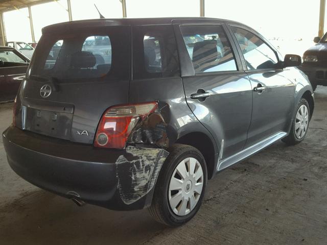 JTKKT604760135242 - 2006 TOYOTA SCION XA CHARCOAL photo 4