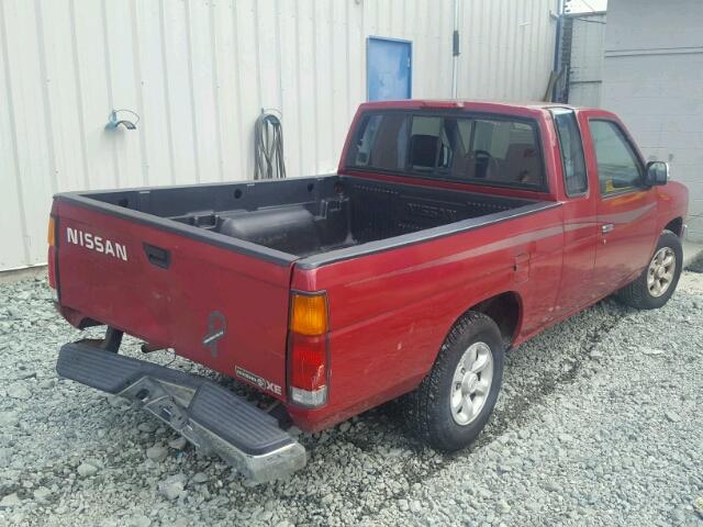 1N6SD16S7VC343662 - 1997 NISSAN TRUCK KING RED photo 4