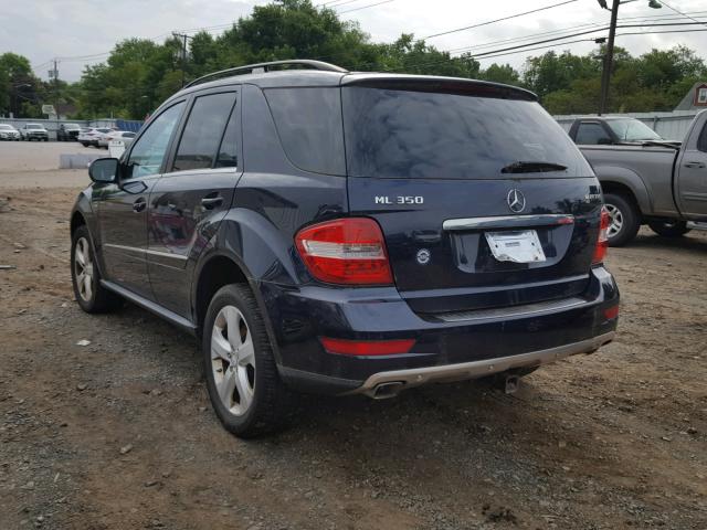 4JGBB2FB5AA602990 - 2010 MERCEDES-BENZ ML 350 BLU BLUE photo 3