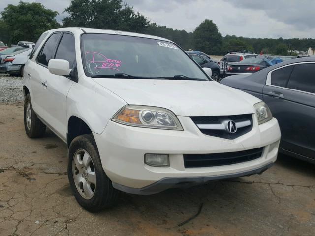 2HNYD18266H505722 - 2006 ACURA MDX WHITE photo 1