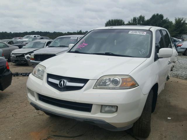 2HNYD18266H505722 - 2006 ACURA MDX WHITE photo 2