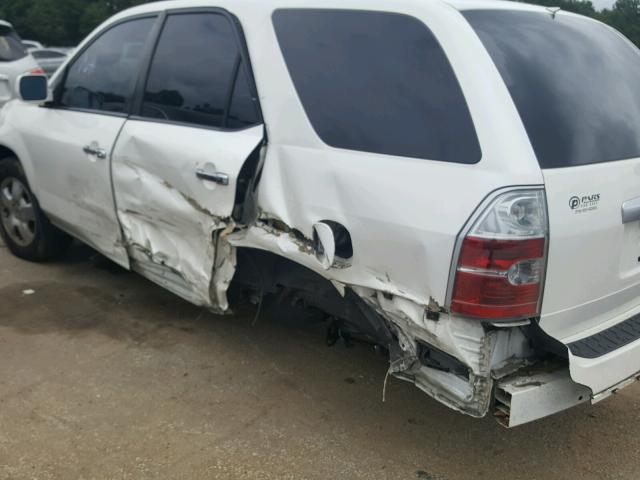 2HNYD18266H505722 - 2006 ACURA MDX WHITE photo 9