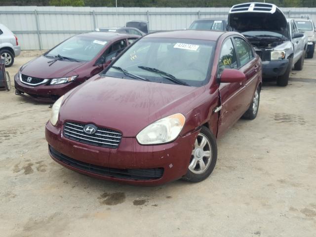 KMHCN46C37U143496 - 2007 HYUNDAI ACCENT BURGUNDY photo 2