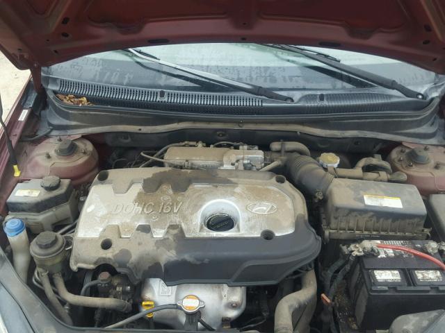 KMHCN46C37U143496 - 2007 HYUNDAI ACCENT BURGUNDY photo 7