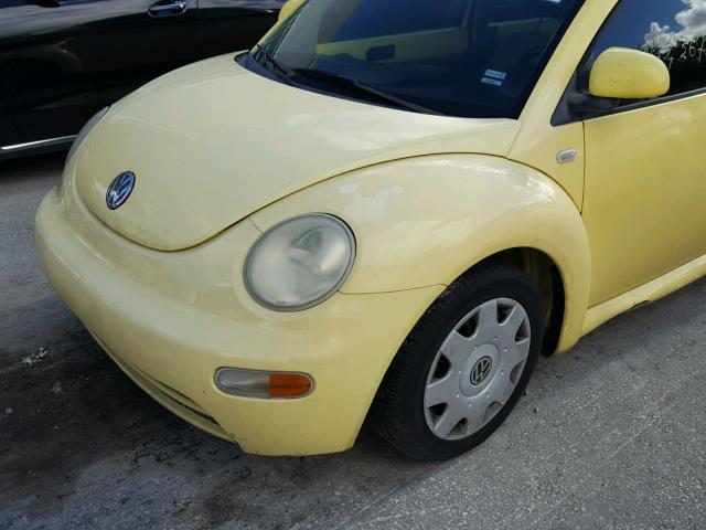3VWBA21C3XM457237 - 1999 VOLKSWAGEN NEW BEETLE ყვითელი ფოტო 9