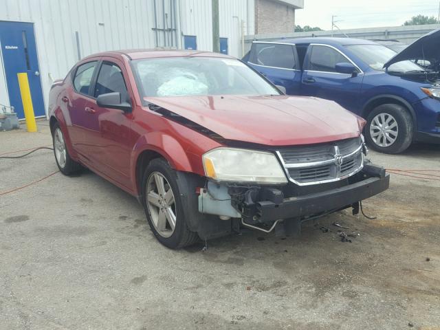 1B3LC56R08N628826 - 2008 DODGE AVENGER SX RED photo 1