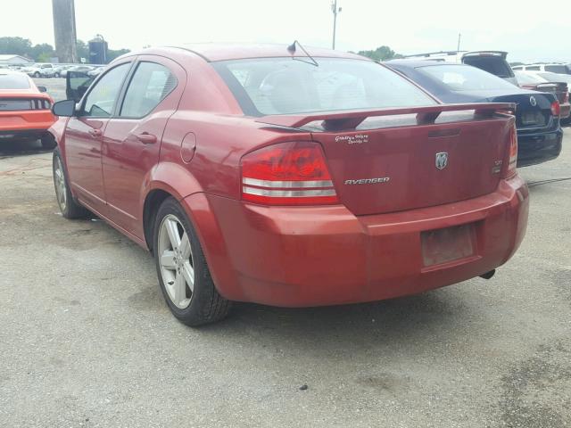 1B3LC56R08N628826 - 2008 DODGE AVENGER SX RED photo 3