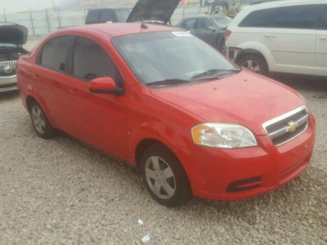 KL1TD56E59B335619 - 2009 CHEVROLET AVEO LS RED photo 1