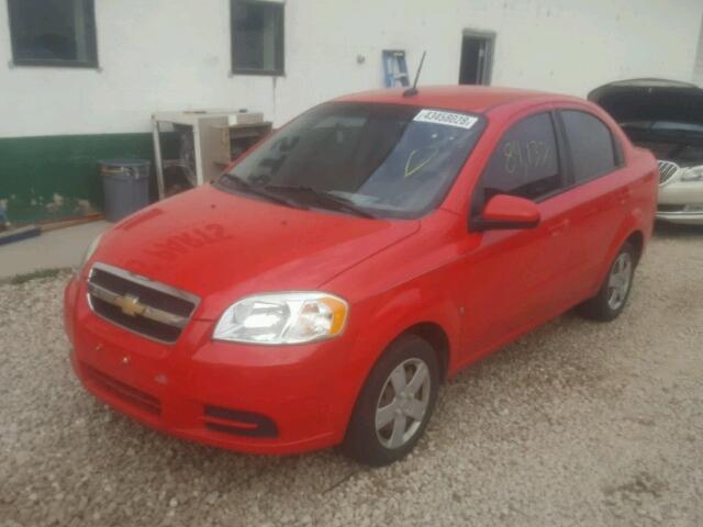 KL1TD56E59B335619 - 2009 CHEVROLET AVEO LS RED photo 2
