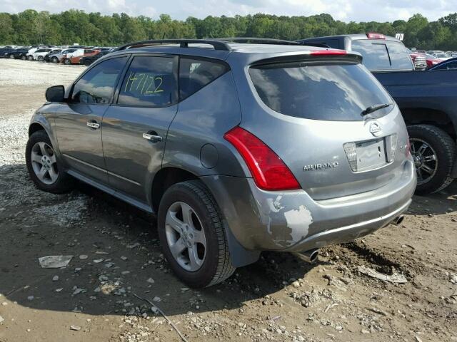 JN8AZ08W75W442883 - 2005 NISSAN MURANO SL GRAY photo 3