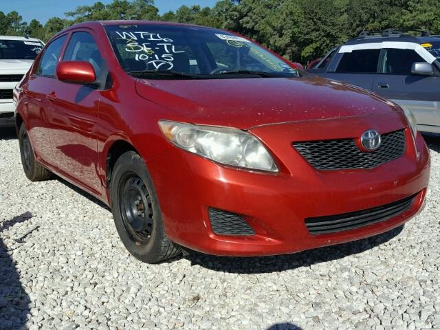 1NXBU4EE9AZ256247 - 2010 TOYOTA COROLLA RED photo 1