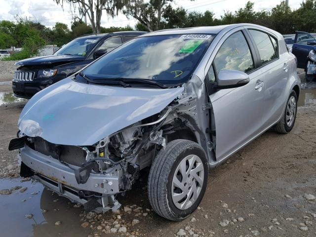 JTDKDTB39F1578591 - 2015 TOYOTA PRIUS C SILVER photo 2