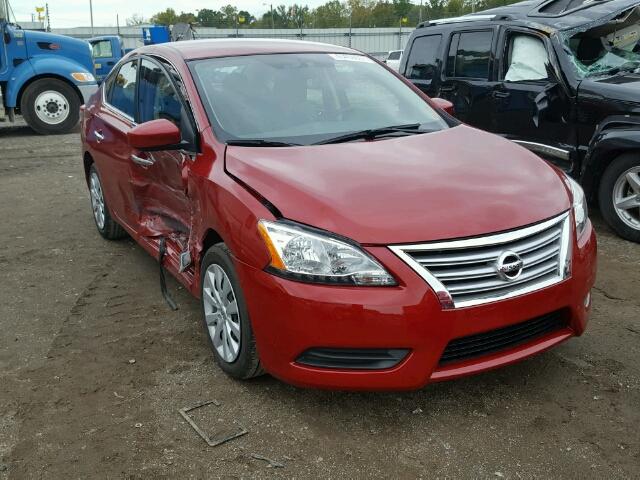 3N1AB7AP6EY247106 - 2014 NISSAN SENTRA S RED photo 1