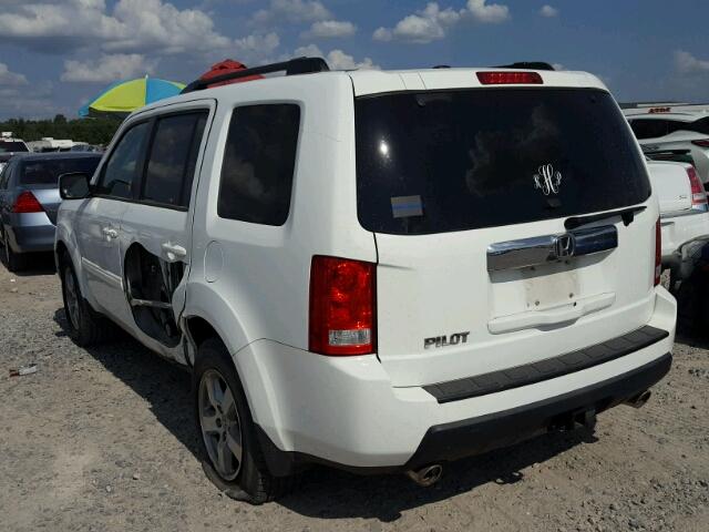 5FNYF3H74BB040431 - 2011 HONDA PILOT EXLN WHITE photo 3