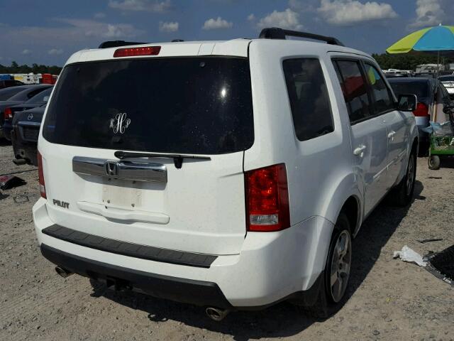 5FNYF3H74BB040431 - 2011 HONDA PILOT EXLN WHITE photo 4