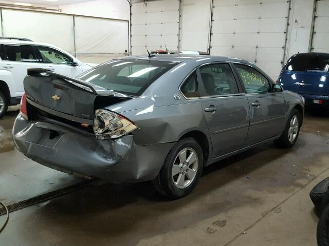 2G1WT58K789275170 - 2008 CHEVROLET IMPALA LT GRAY photo 4