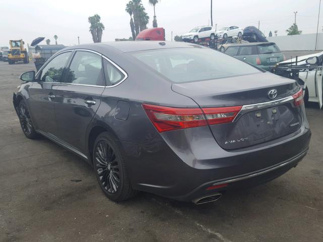 4T1BK1EB7GU230247 - 2016 TOYOTA AVALON XLE GRAY photo 3