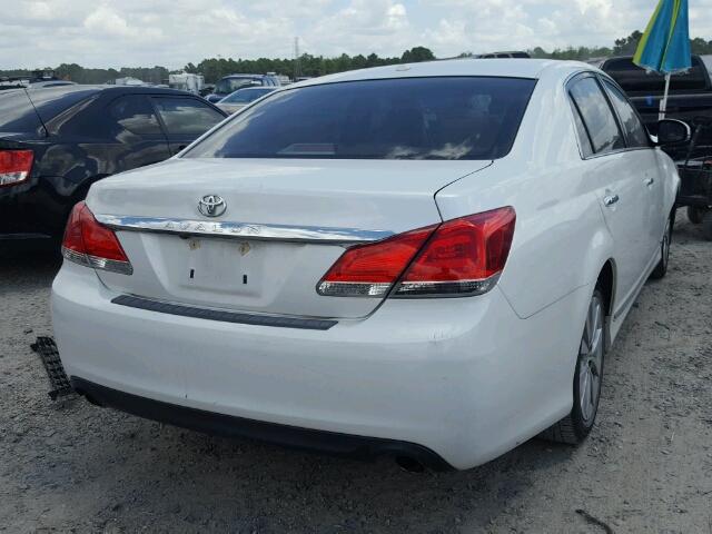 4T1BK3DB3BU438177 - 2011 TOYOTA AVALON BAS WHITE photo 4