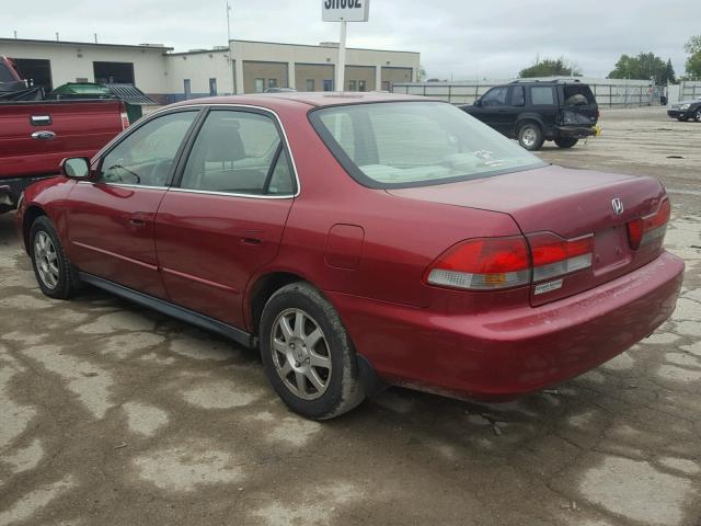 1HGCG56742A090407 - 2002 HONDA ACCORD BURGUNDY photo 3