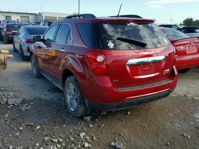 1GNFLFEK3EZ129164 - 2014 CHEVROLET EQUINOX LT RED photo 3