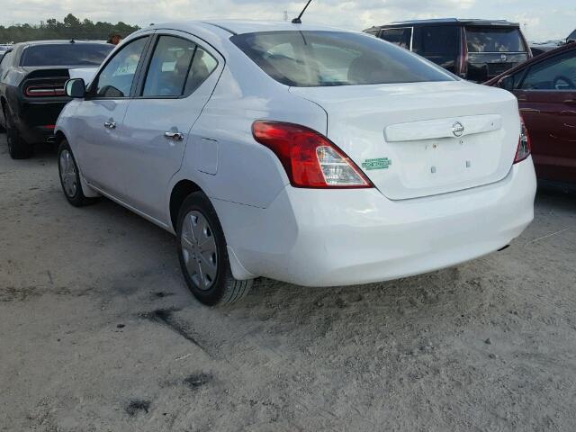 3N1CN7APXCL900630 - 2012 NISSAN VERSA S WHITE photo 3