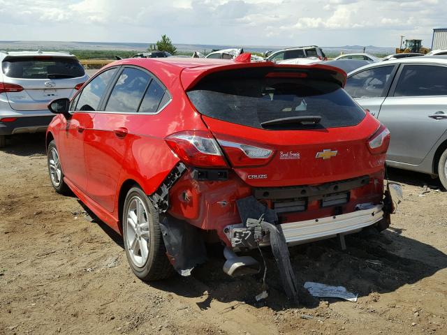 3G1BE6SM3HS575140 - 2017 CHEVROLET CRUZE LT RED photo 3