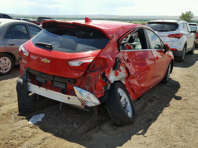 3G1BE6SM3HS575140 - 2017 CHEVROLET CRUZE LT RED photo 4