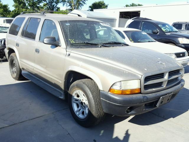 1B4HR48N42F202319 - 2002 DODGE DURANGO SL BEIGE photo 1