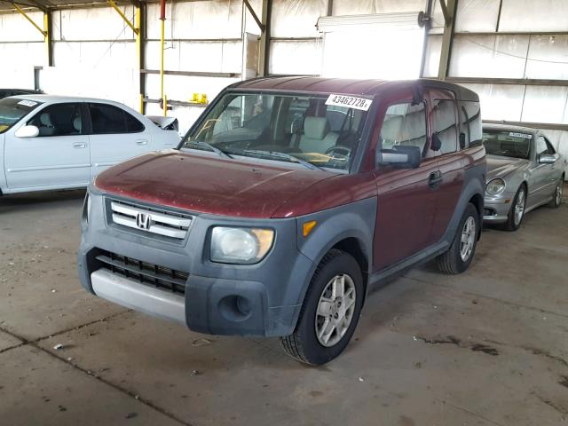 5J6YH18368L007507 - 2008 HONDA ELEMENT LX MAROON photo 2