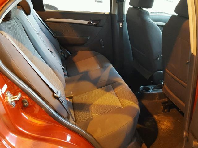 KL1TD5DE1AB119628 - 2010 CHEVROLET AVEO LS RED photo 6