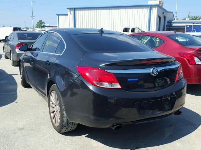 W04GV5EV1B1093085 - 2011 BUICK REGAL BLACK photo 3