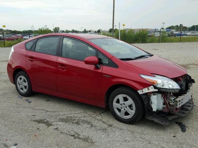 JTDKN3DU7A0160645 - 2010 TOYOTA PRIUS RED photo 1