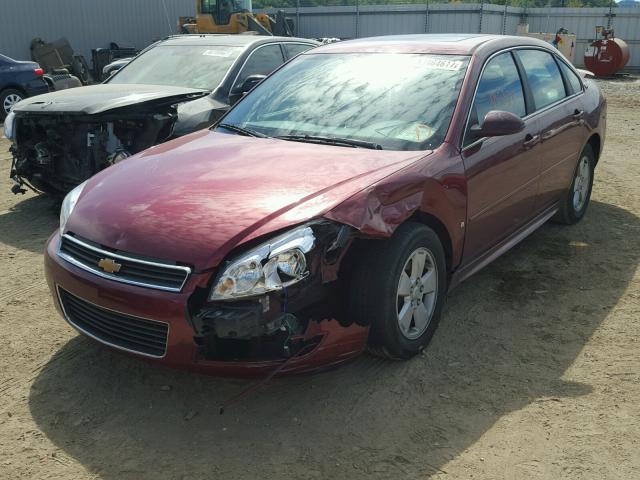 2G1WT57K691160464 - 2009 CHEVROLET IMPALA 1LT MAROON photo 2