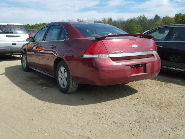 2G1WT57K691160464 - 2009 CHEVROLET IMPALA 1LT MAROON photo 3