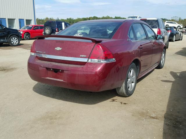 2G1WT57K691160464 - 2009 CHEVROLET IMPALA 1LT MAROON photo 4