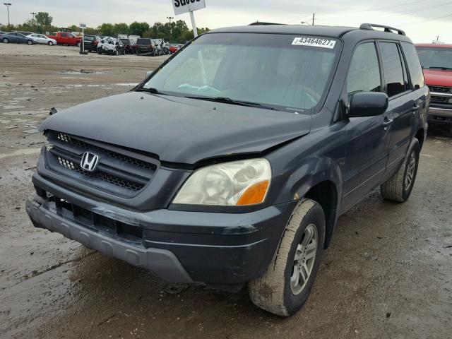 2HKYF18523H519369 - 2003 HONDA PILOT EXL GRAY photo 2