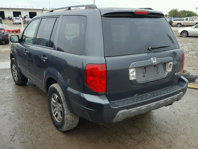 2HKYF18523H519369 - 2003 HONDA PILOT EXL GRAY photo 3