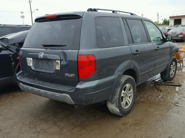 2HKYF18523H519369 - 2003 HONDA PILOT EXL GRAY photo 4