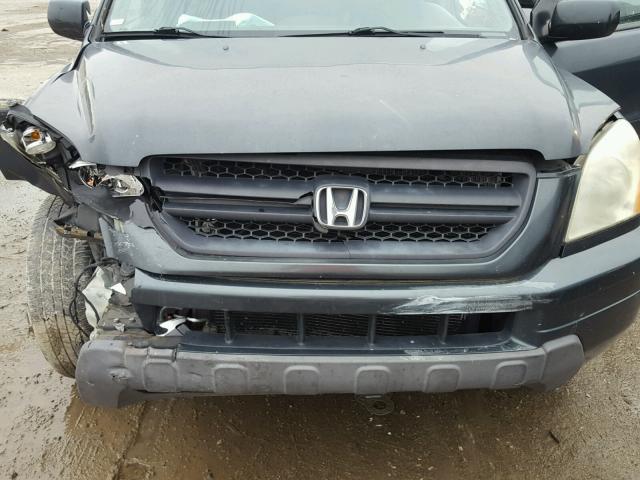 2HKYF18523H519369 - 2003 HONDA PILOT EXL GRAY photo 7