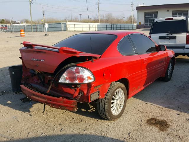 1G2NG12EXYM712198 - 2000 PONTIAC GRAND AM S RED photo 4