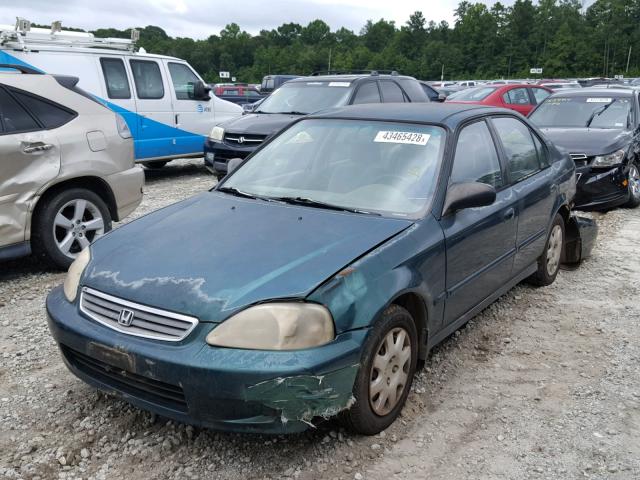 2HGEJ6610YH542827 - 2000 HONDA CIVIC BASE Turkuaz foto 2